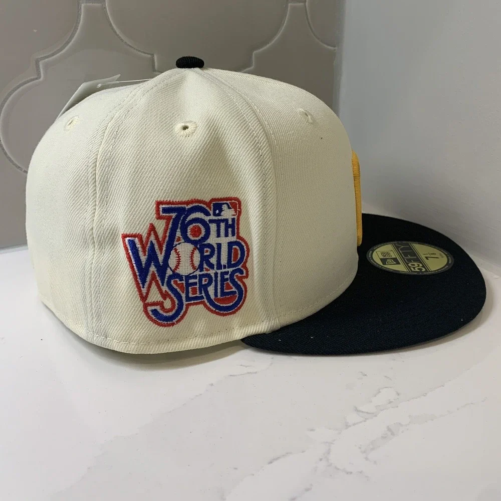 Pittsburgh Pirates New Era 59FIFTY MLB Two Tone White Fitted Hat Cap Size 7 3/8
